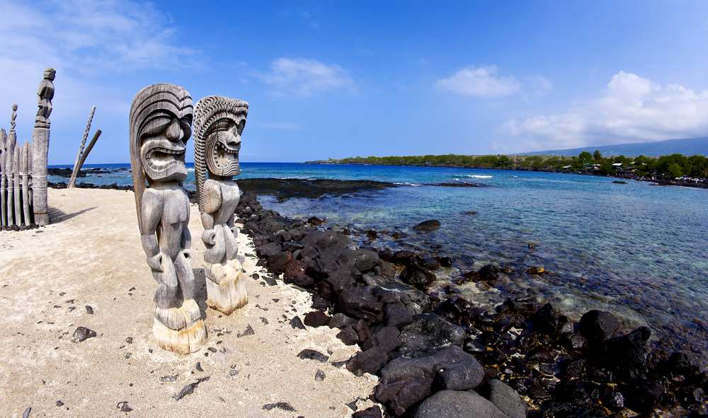 Surfing Kona Tiki Beach Kailua Kona Hawaii USA
