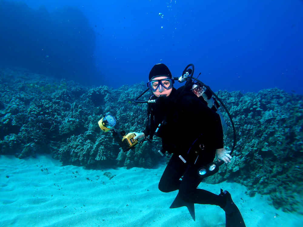 Scuba Diving La aloa Bay Kailua Kona Hawaii USA