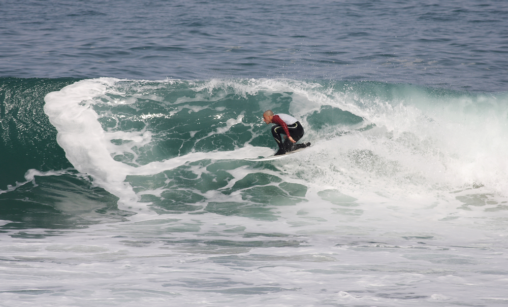 Surfing Lymans Beach Kailua Kona Hawaii USA