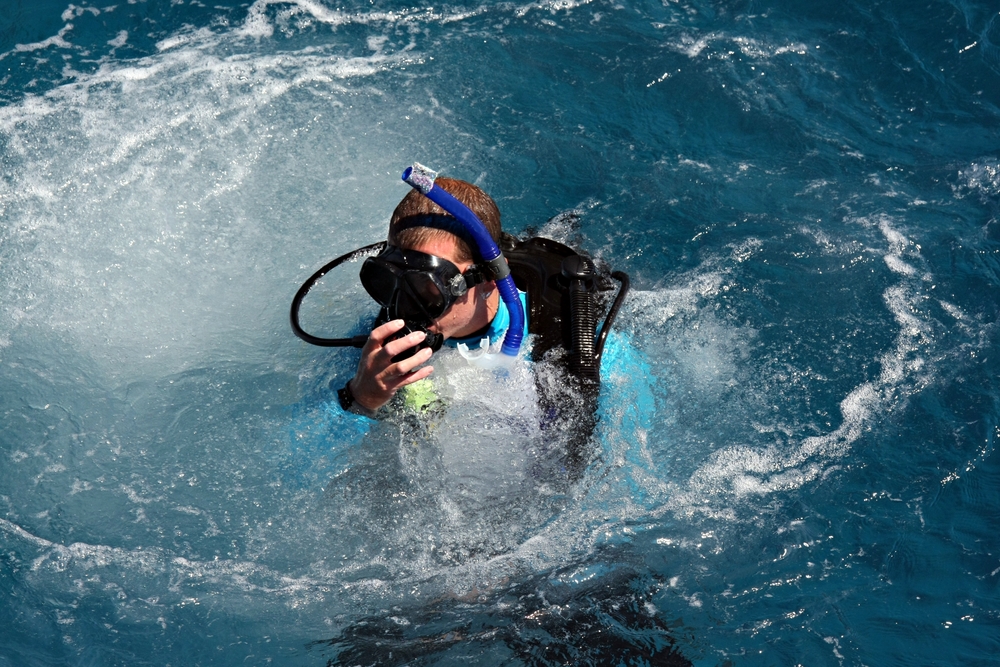 Scuba Diving Old Kona Airport Beach Kailua Kona Hawaii USA
