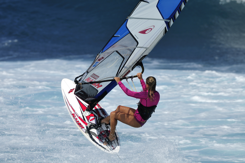 Wind Surfing Kuau Beach Kahului Hawaii USA