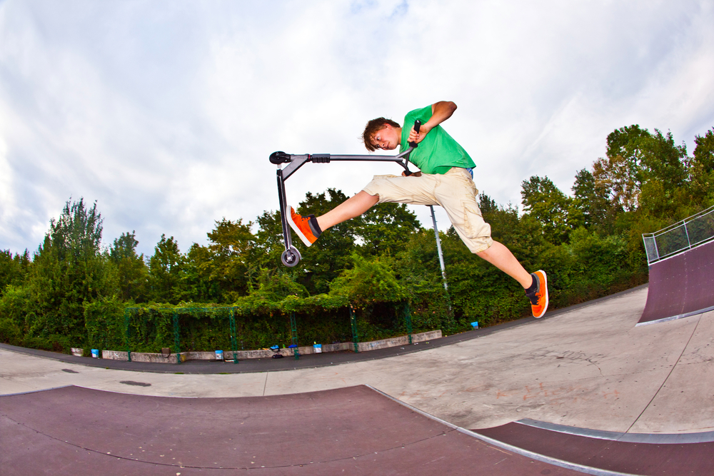 Scootering Queenstown Skatepark South Island Otago New Zealand