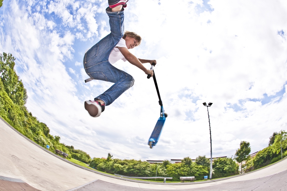 Scootering Wanaka Skatepark South Island Otago New Zealand