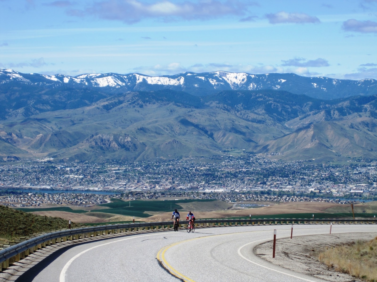 Cycling Badger Mountain Road Wenatchee Washington USA