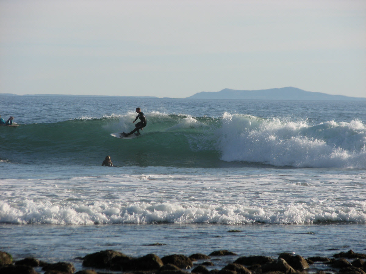 Surfing Carpinteria State Beach Santa Barbara California USA