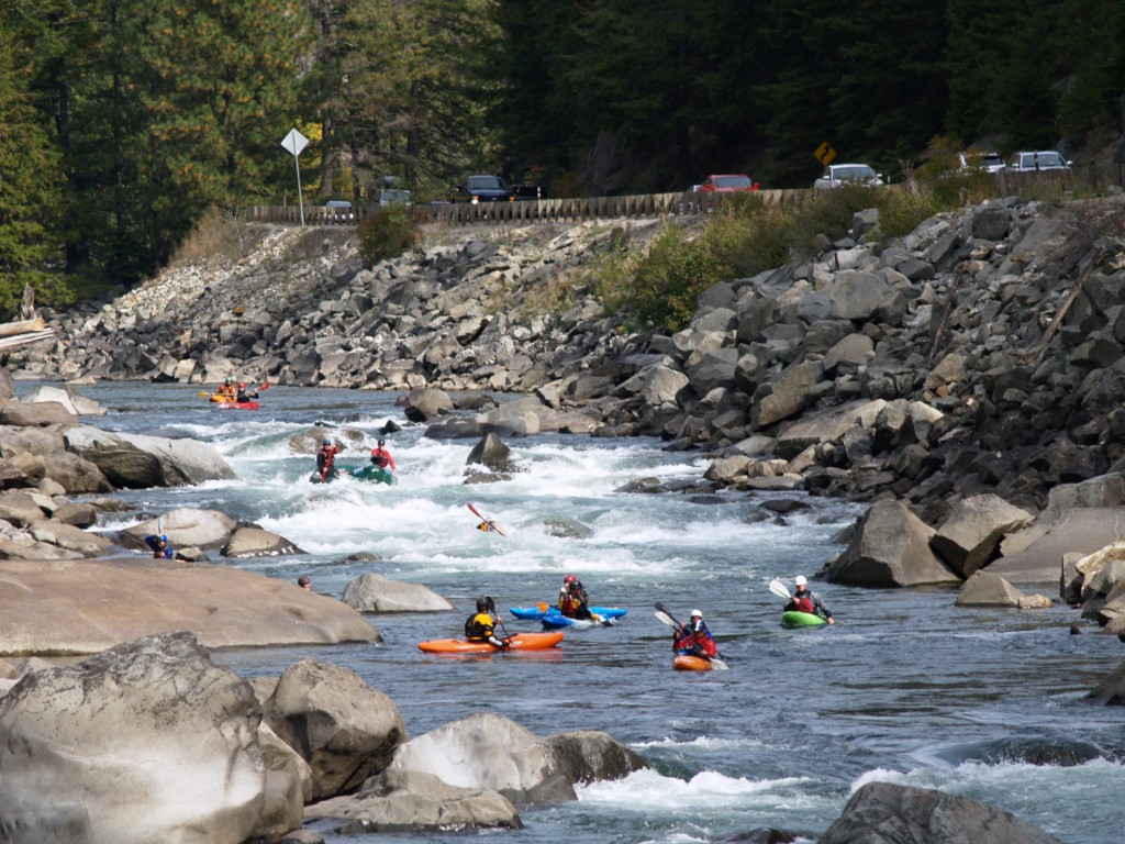Whitewater Kayaking Tumwater Canyon Wenatchee Washington USA