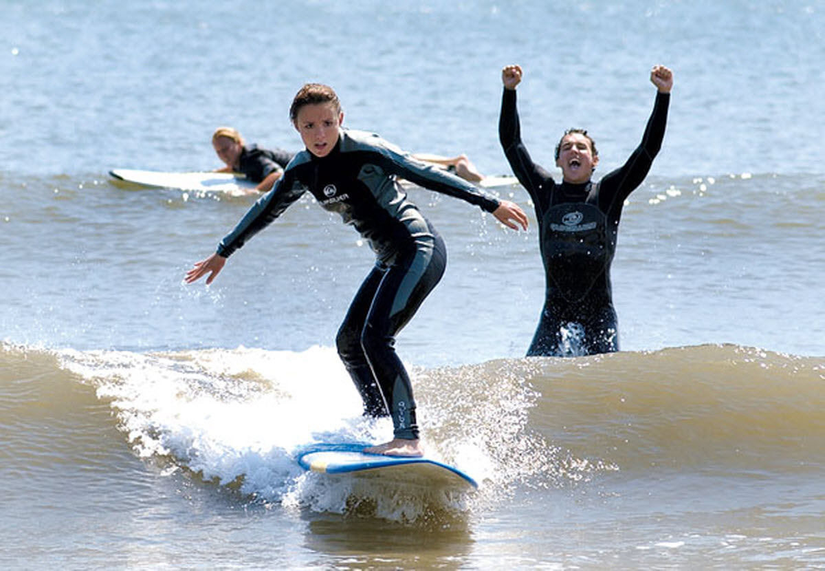 Surfing Ballston Beach Truro Cape Cod Massachusetts USA
