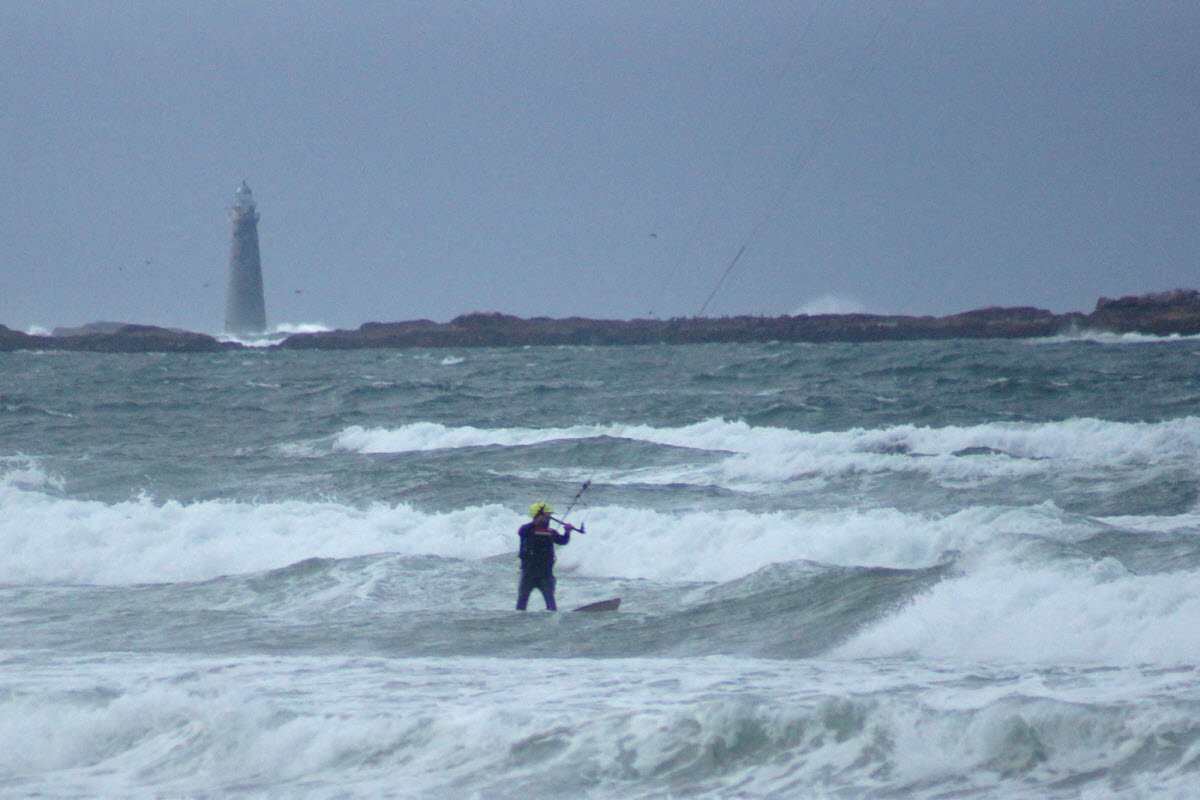 Kitesurfing Nantasket Beach Hull Massachusetts USA