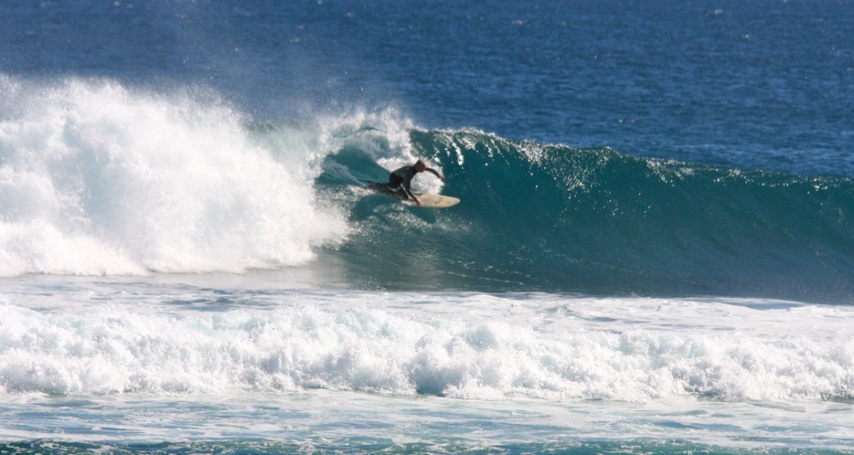 Surfing Tombstones Beach Hilo Hawaii USA
