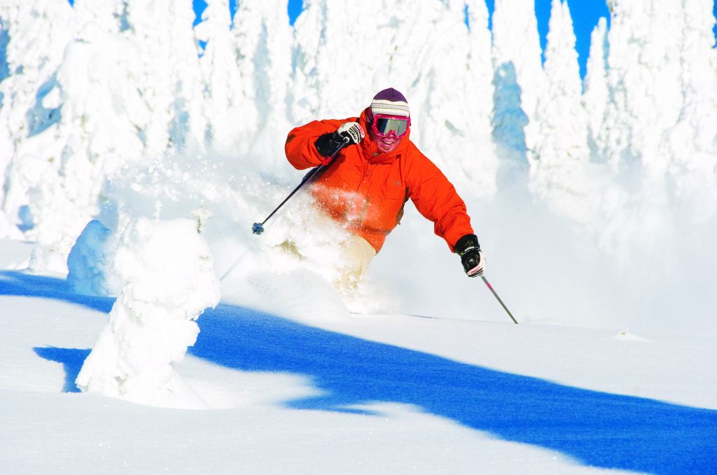 Alpine skiing Big White Ski Resort Kelowna British Columbia Canada