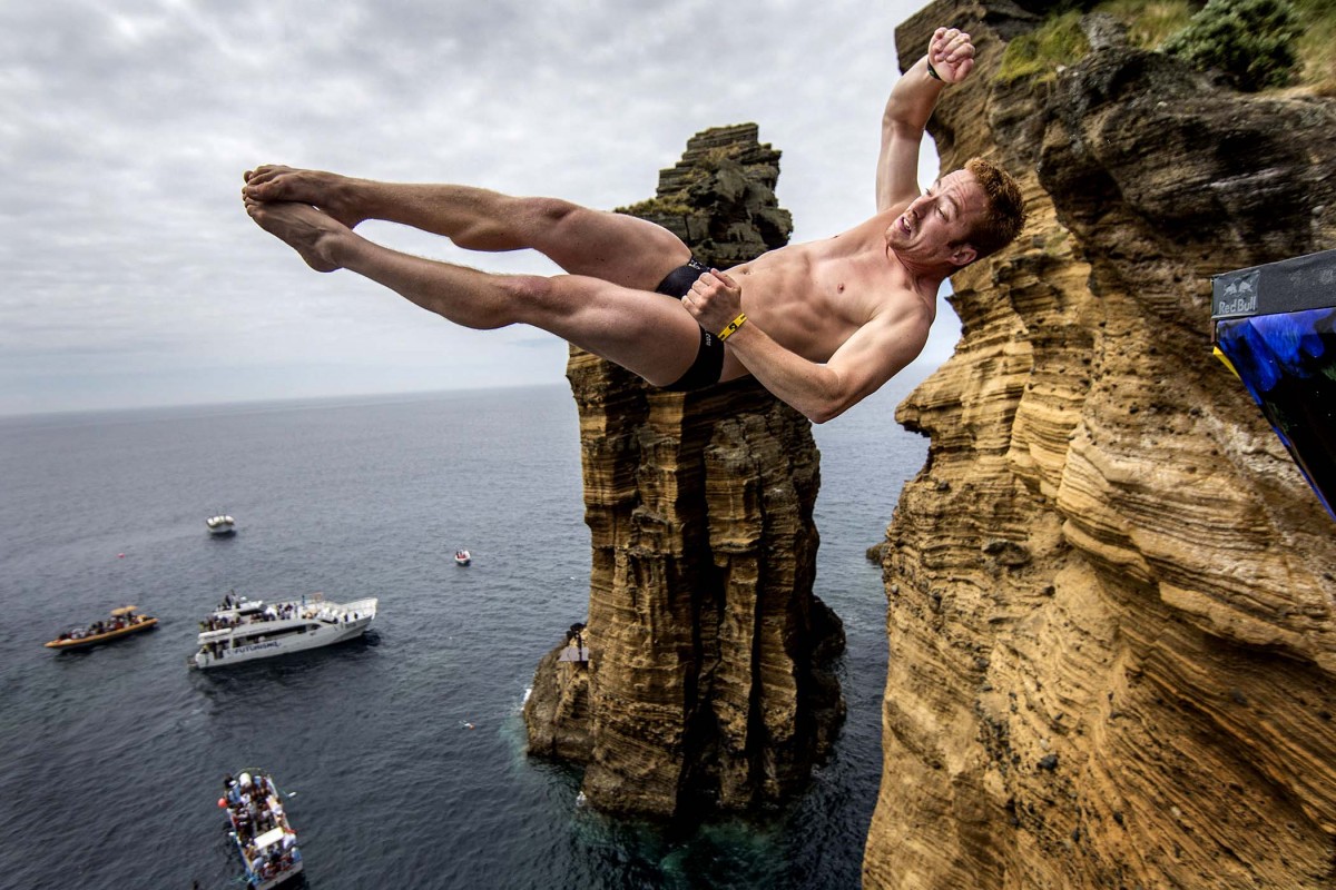 Cliff Diving Islet Vila Franca do Campo São Miguel Island Azores Portugal
