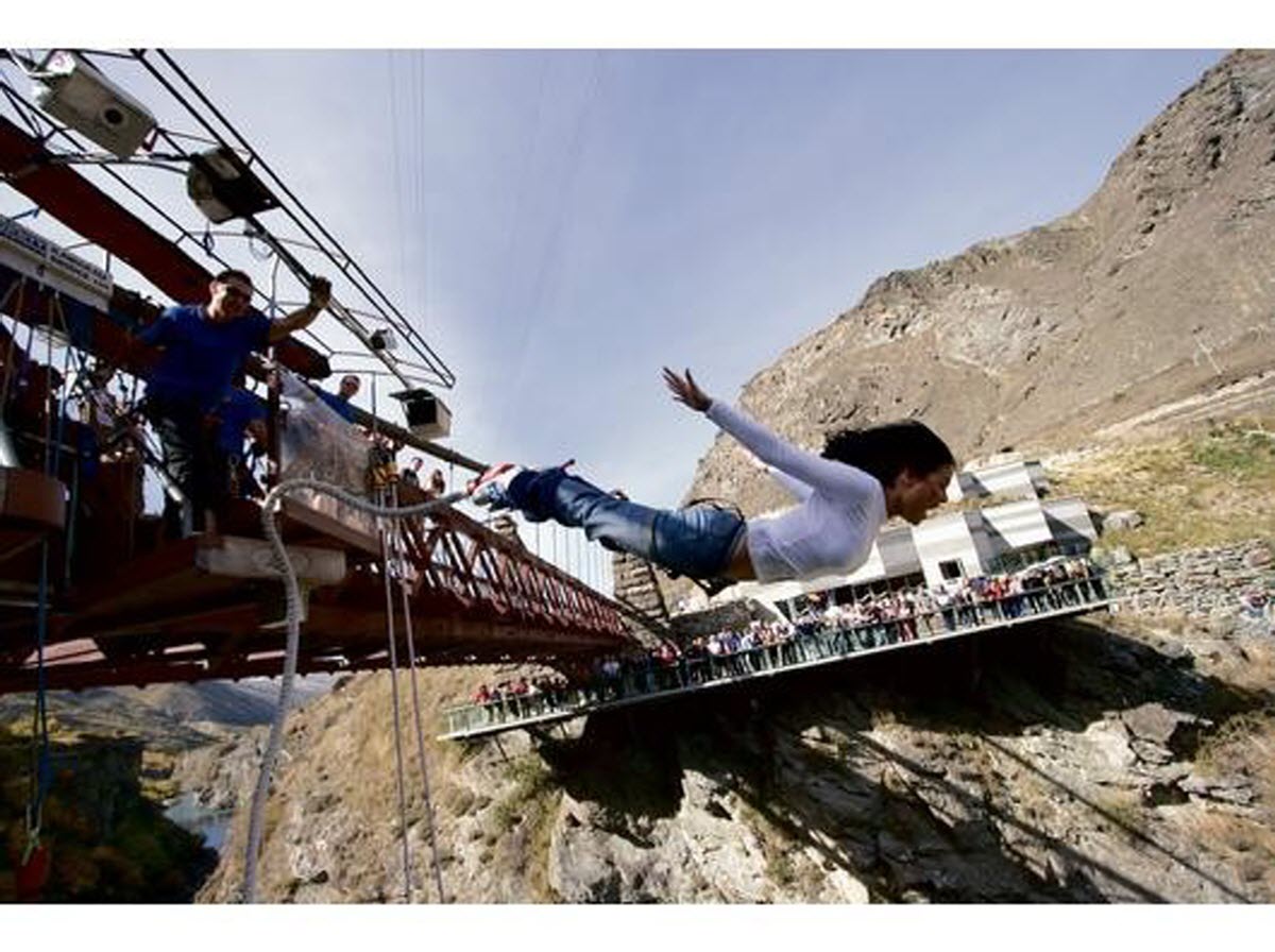 Bungee Jumping Oberhausen Ruhr Area Rhine Westphalia Germany