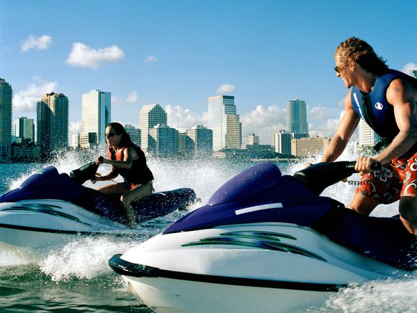 Jet Skiing Miami Beach Miami Florida USA