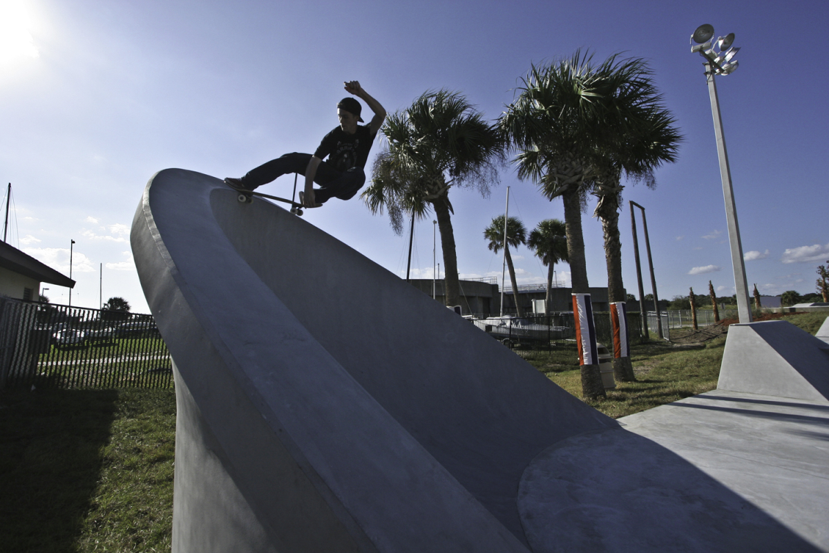 Skate Boarding Bethune Point Skateboard Park Daytona Beach Florida USA