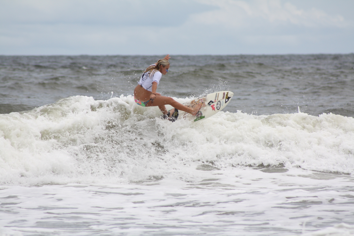 Surfing Jax Beach Pier Jacksonville Florida USA