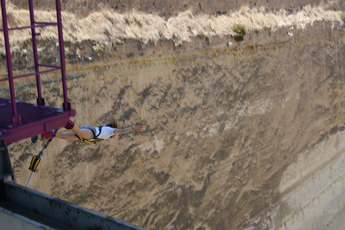 Bungee Jumping Corinth Canal Corinthos Peloponnese Region Greece