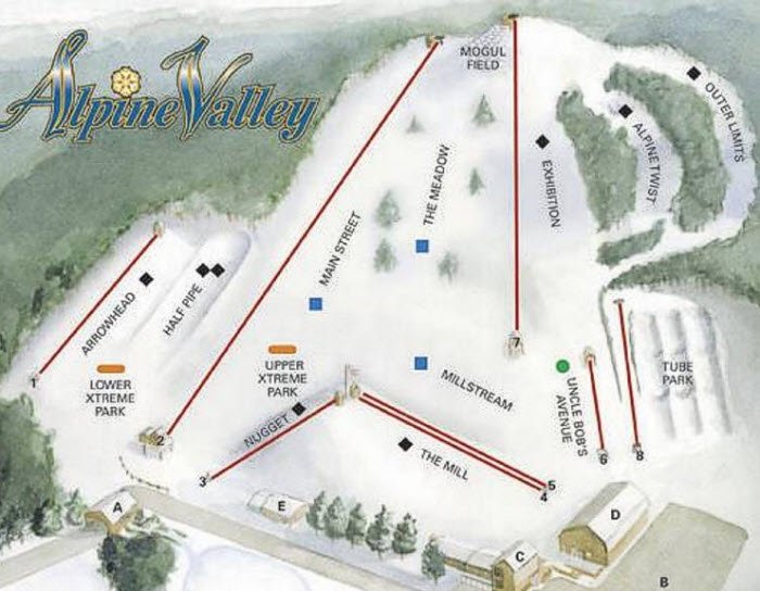 Alpine skiing Alpine Valley Chesterland Ohio USA