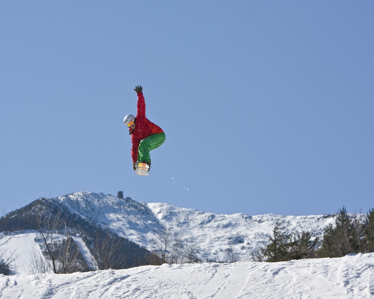 Snowboarding Belleayre Mountain Ski Center Highmount New York USA