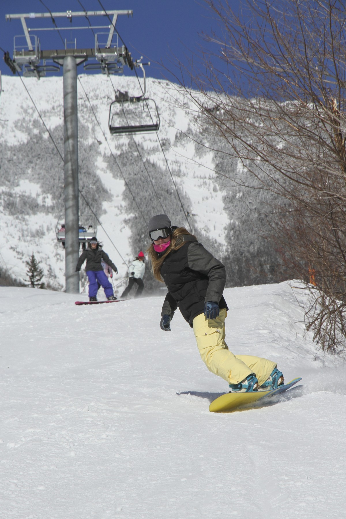 Snowboarding Belleayre Mountain Ski Center Highmount New York USA