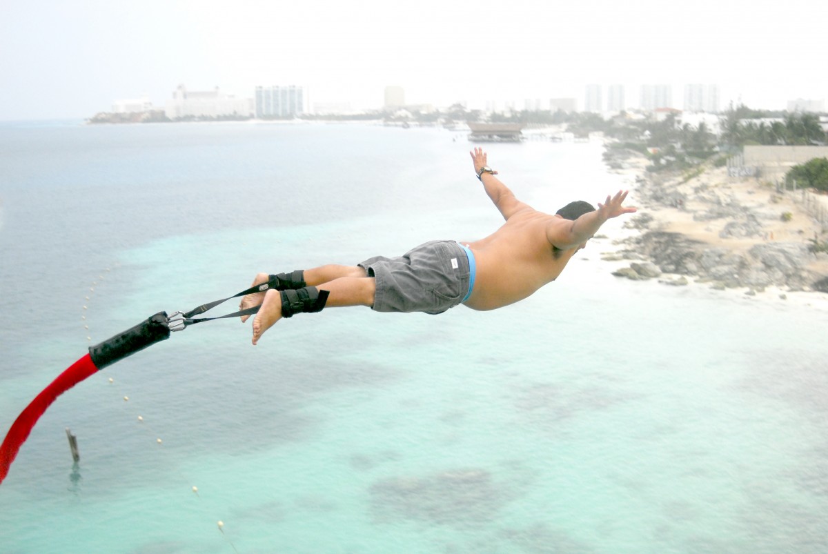 Bungee Jumping Cancun Yucatan Peninsula Quintana Roo Mexico