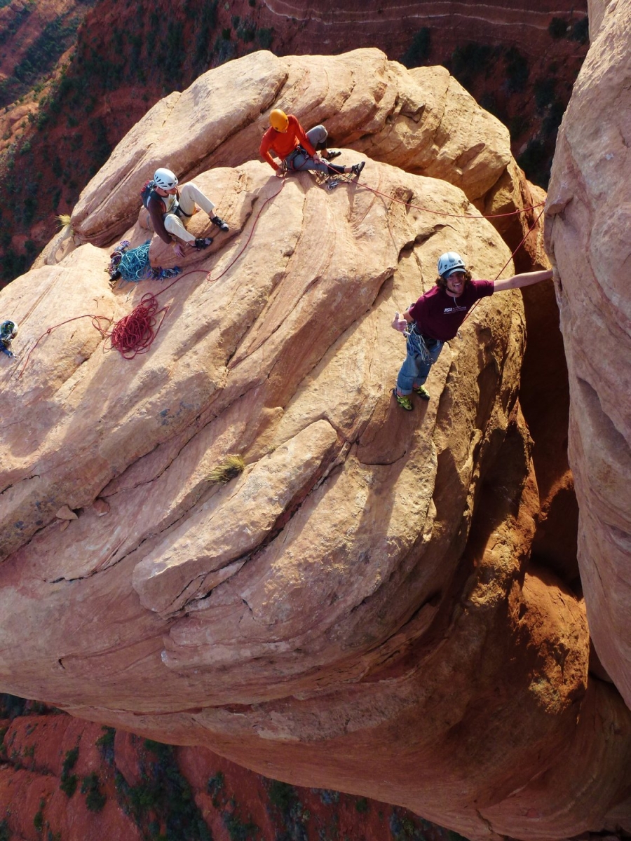 Rock Climbing The Mace Sedona Arizona USA