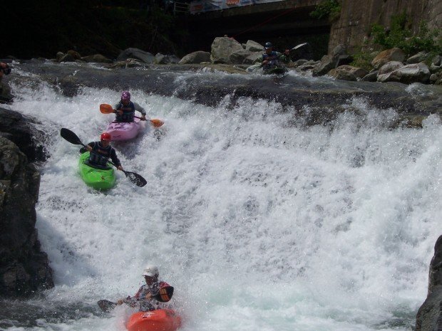 "Kayaking in Santa Giustina"