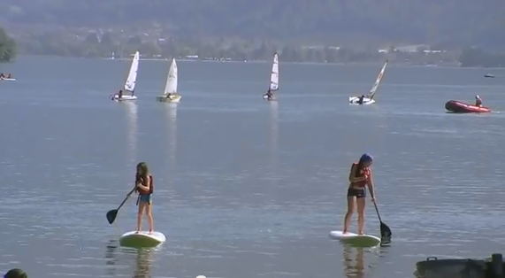 "Stand Up Paddling in Levico Lake"