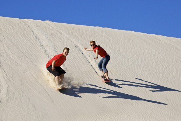 "Sandboarding Little Sahara"