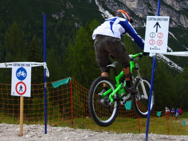 "Freeride Mountain Biking at Cortina area"