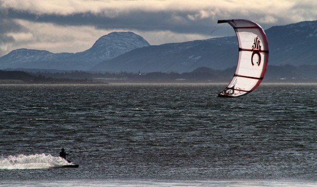 "Kitesurfing at Ardersier"