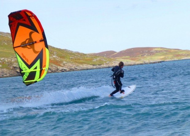 "Kitesurfing at North Scotland"