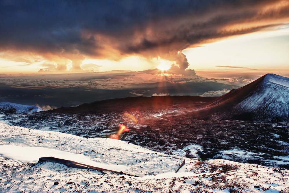 Extreme Hiking Mauna Kea Volcano Hilo Hawaii USA