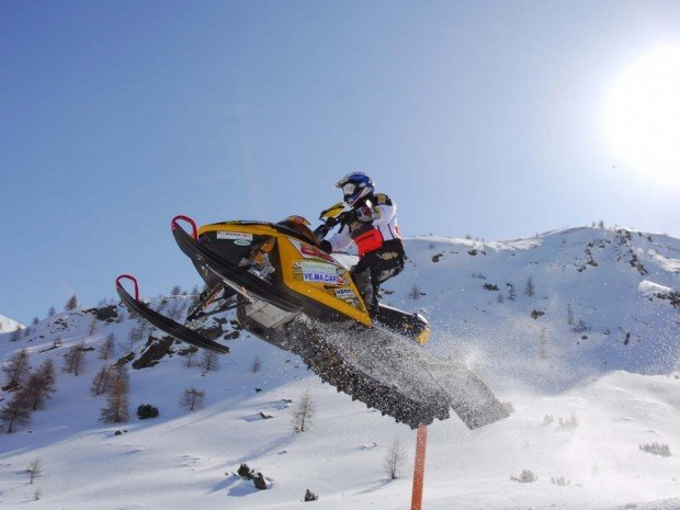 "Snowmobiling at Passo Tonale"