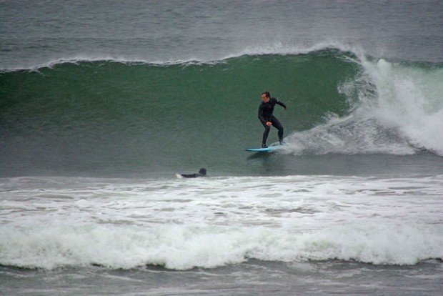 "Surfing at Northeast Scotland"