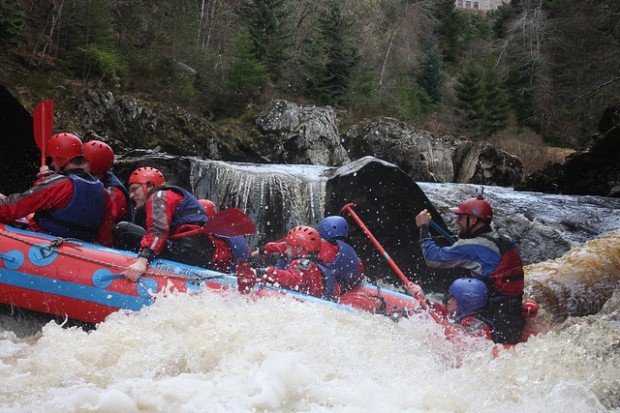 "White-Water Rafting at River Findhorn"