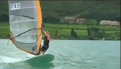 "Wind Surfing in Levico Lake"