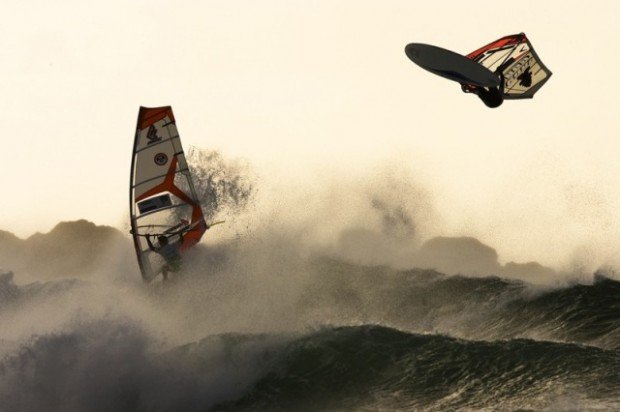 "Windsurfers at North Scotland"