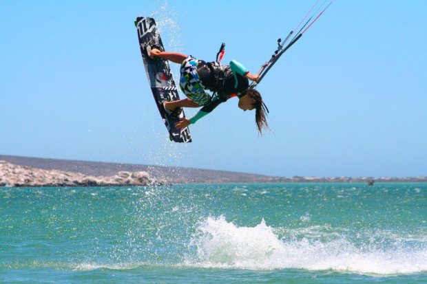 "Kitesurfing at Langebaan Lagoon"