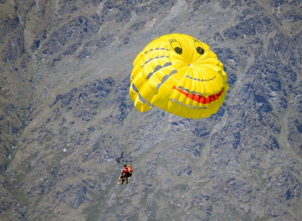 "Parasailing in Lake Wakatipu"