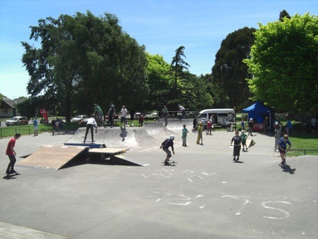 "Scootering at Bishopdale Skatepark"