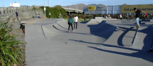 "Skateboarders at Washington Way Skatepark"