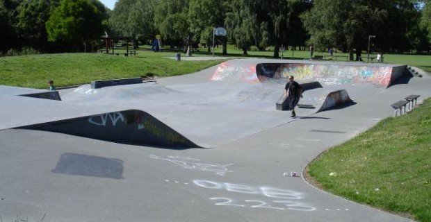 "Skateboarding at Jellie Skatepark"