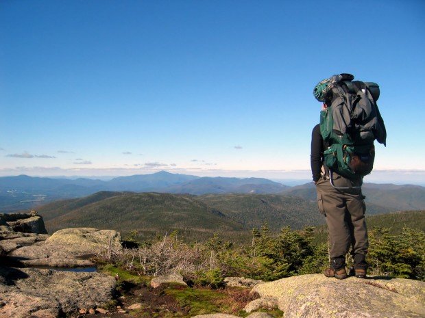 "Backpacker admiring the view"