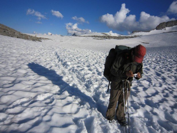 "Backpacker at Ebbetts Pass"