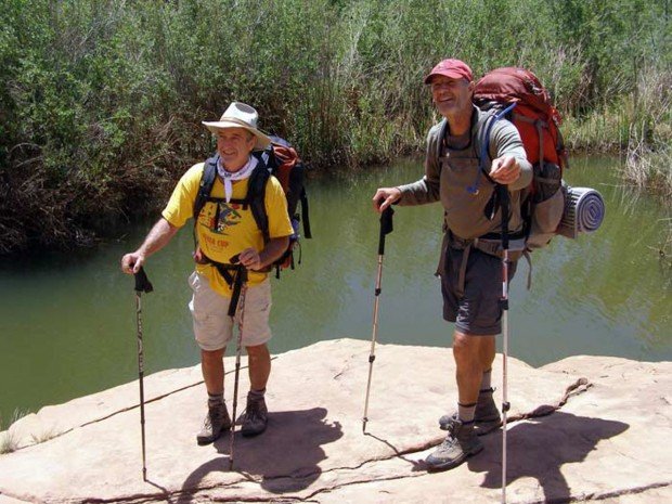 "Backpackers at Powell Lake"