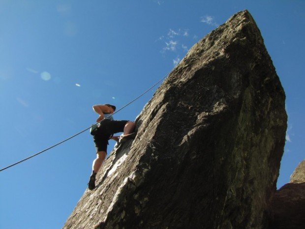 "Climbing at Hospital Flat"