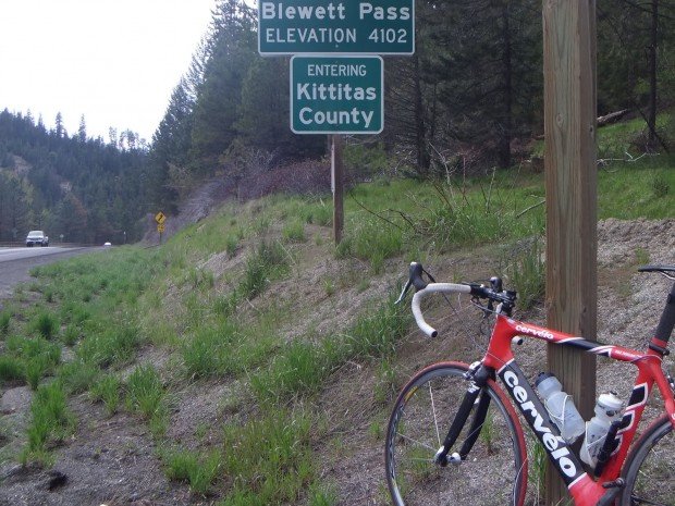 "Cycling Blewett Pass Road"