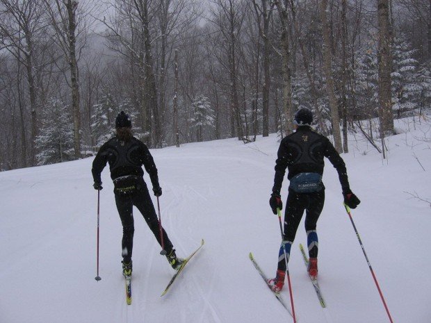 "Lake Tahoe Cross Country Skiers"