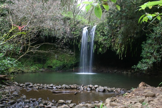 "Hiking Twin Falls Trail"