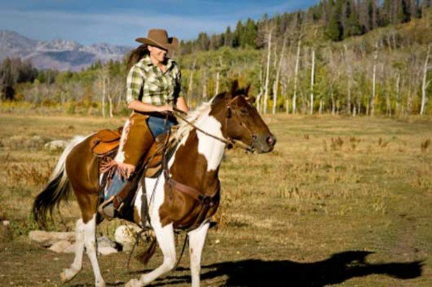 "Horseback Riding at Ebbetts Pass"